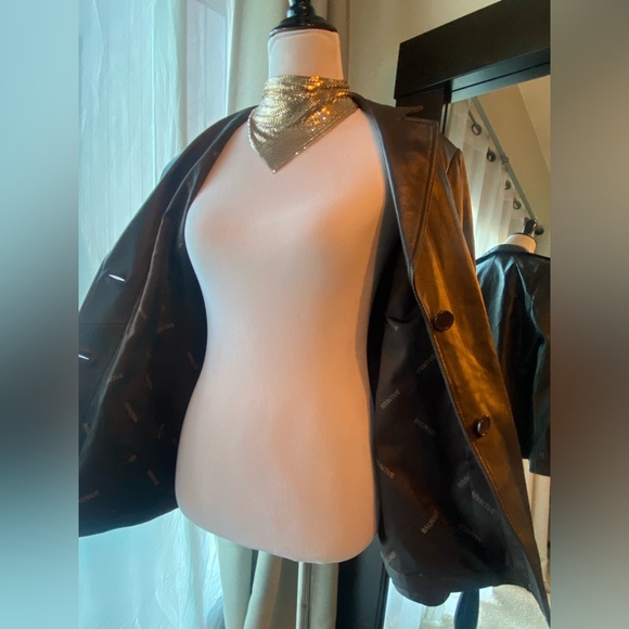 •🔥 Balmain Buttery Brown Leather Blazer 🔥• - Picture 2 of 11